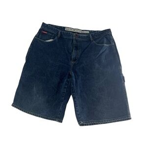 Y2K Ecko Unltd Denim Shorts Men 42 Blue Baggy Loose Wide Carpenter Foundry Jorts